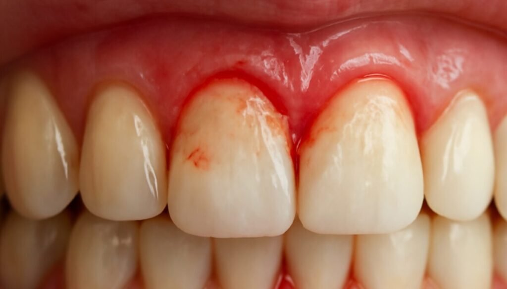 Not all gum disease looks the same, and the stage you're in dictates which treatments are realistic options. Gingivitis produces red, swollen gums that bleed easily during brushing or flossing, but the teeth remain firmly anchored.