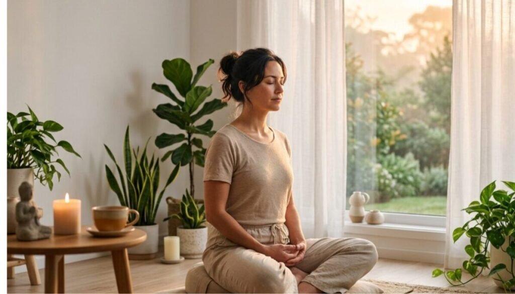 Meditation or conscious breathing calms your nervous system and creates mental space for intention.