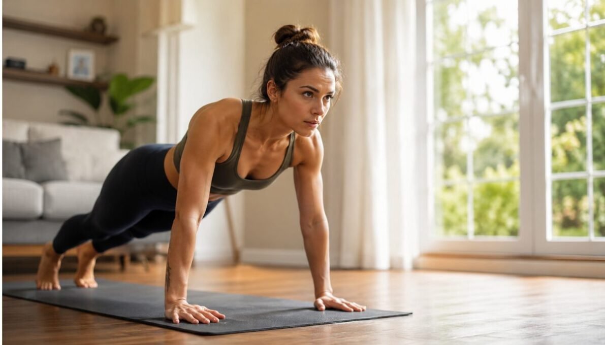 Home workout routines without equipment rely on bodyweight exercises like squats, push-ups, lunges, and planks to build strength, endurance, and mobility using only your body's own resistance.
