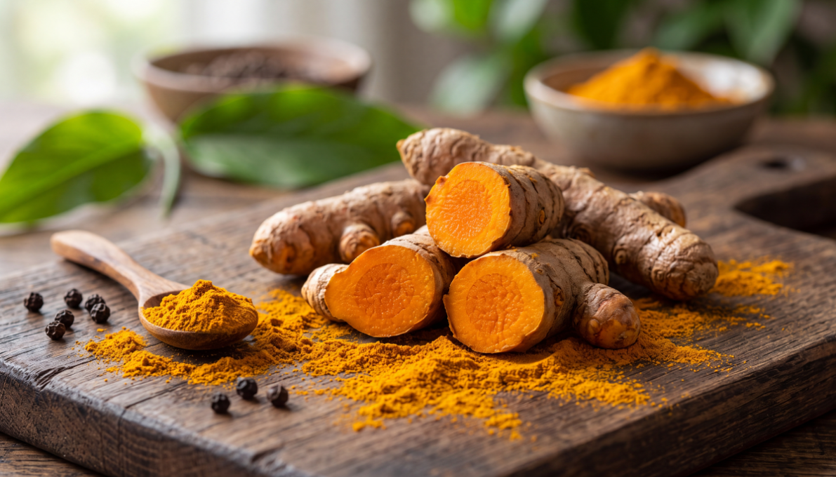 Turmeric health benefits come primarily from curcumin, the compound responsible for the spice's bright yellow color and its anti-inflammatory and antioxidant properties.