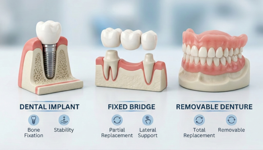 Not all implants are built the same way, and the right type depends on jawbone volume, the number of missing teeth, and overall oral health.