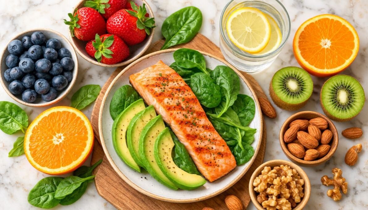 Skin health nutrition is the practice of eating foods that supply the protein, vitamins, minerals, and healthy fats your skin uses to rebuild, retain moisture, and defend itself.