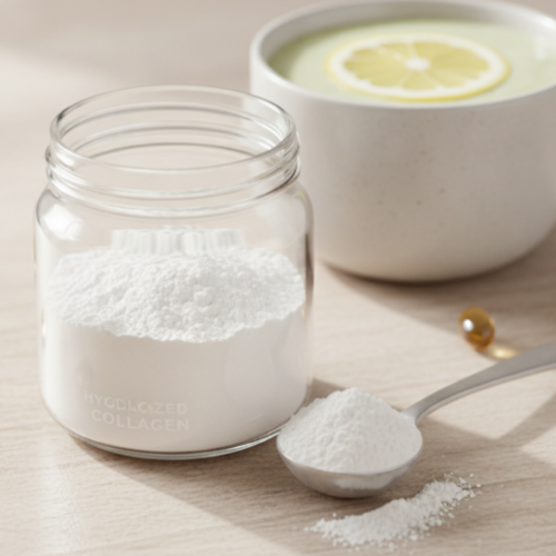 Collagen supplements are protein products, usually in powder or capsule form, designed to replace the collagen the body naturally loses with age.