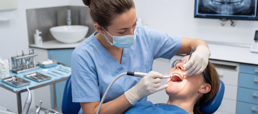 A dental crown procedure is a restorative dental treatment that covers a damaged, decayed, or weakened tooth with a custom-made cap, restoring its shape, strength, and function.