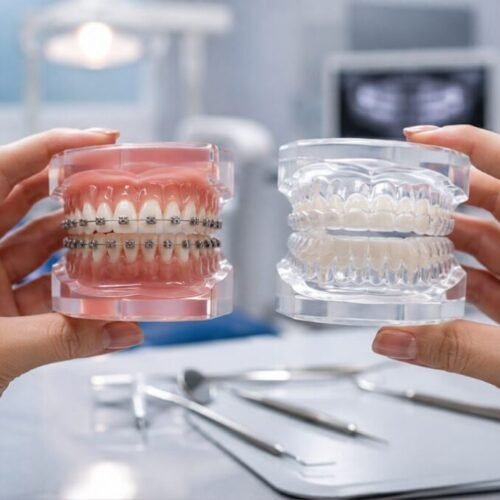 Orthodontic treatment options generally split into fixed appliances and removable appliances. Fixed appliances, like traditional metal or ceramic braces, stay bonded to the teeth for the entire treatment period. Removable appliances, like Invisalign and similar clear aligner systems, can be taken out for eating, brushing, and special occasions.