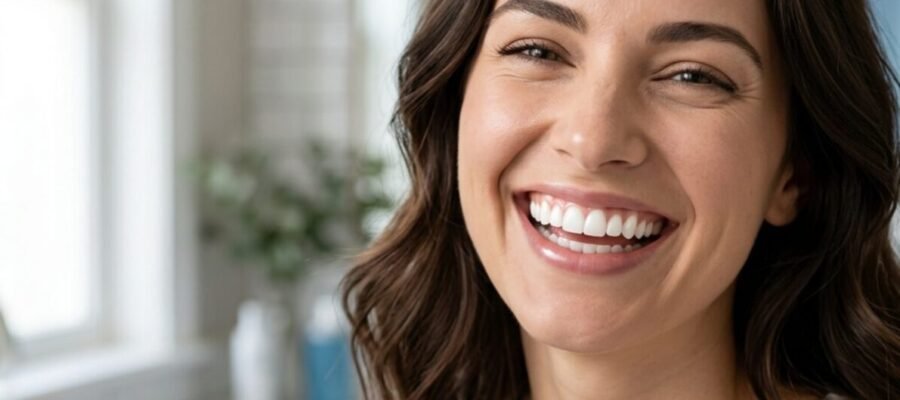 Teeth whitening at home works by using peroxide-based gels, strips, or trays to break down surface stains on enamel, typically producing a visible difference within one to three weeks of consistent use.