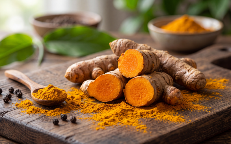 Turmeric health benefits come primarily from curcumin, the compound responsible for the spice's bright yellow color and its anti-inflammatory and antioxidant properties.